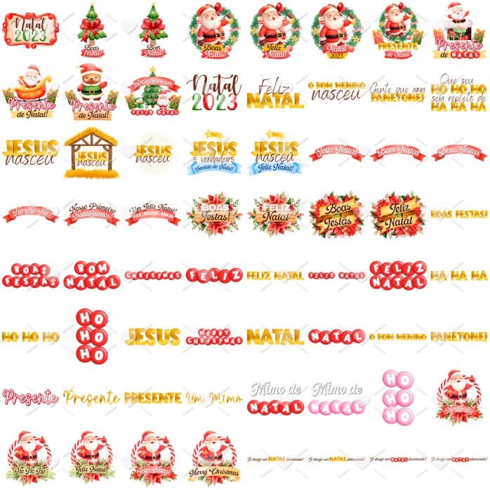 Coleção Arquivos Corte Natal 2023 Figuras Artes Caneca Tags