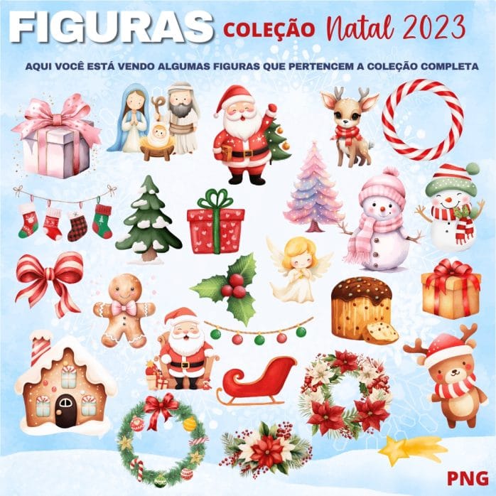 Coleção Arquivos Corte Natal 2023 Figuras Artes Caneca Tags