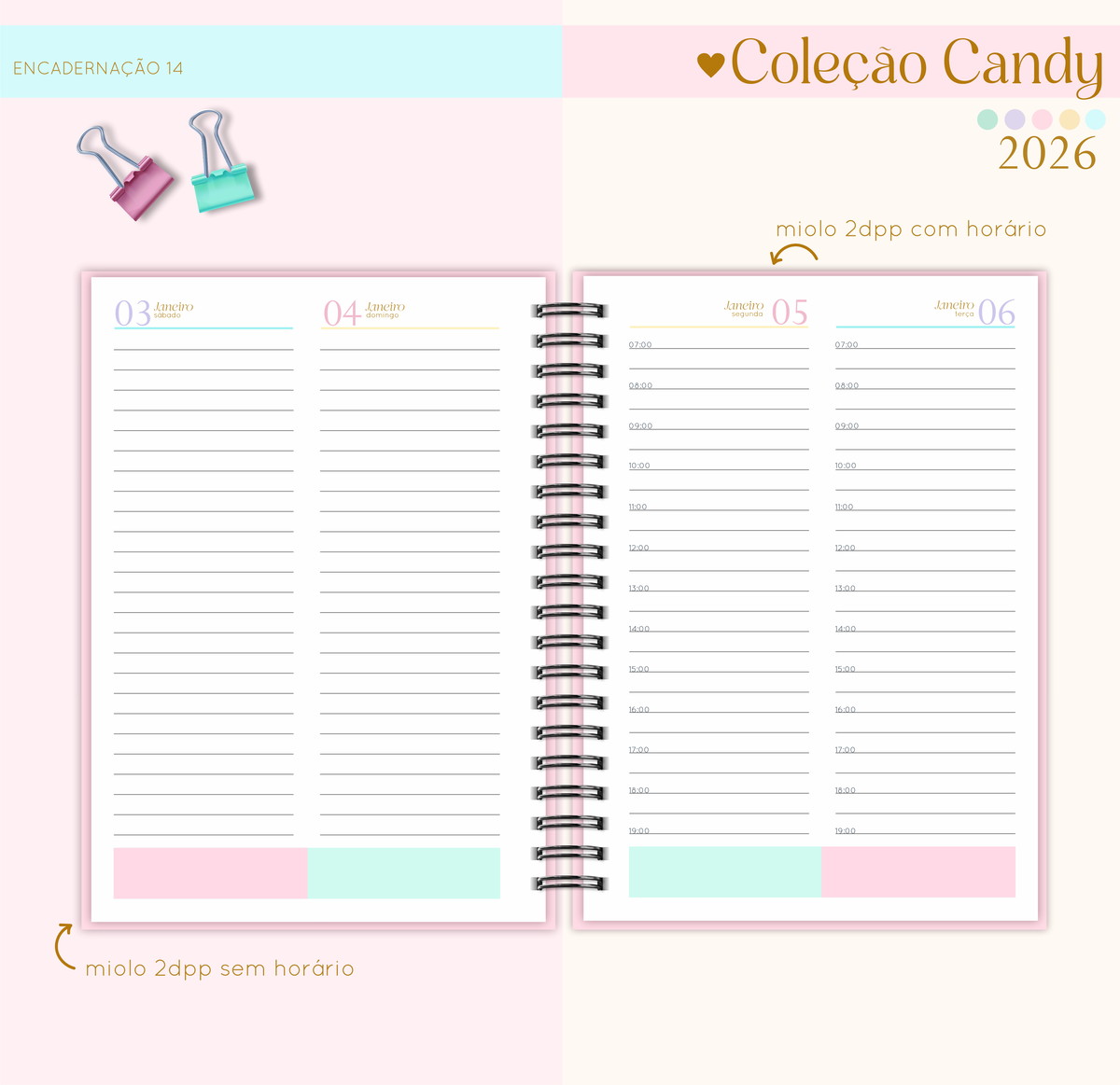 Kit Agenda 2026 Feminina Digital Coleção Candy 4 Kit Agenda 2026 Feminina Digital Coleção Candy - Imagem 4