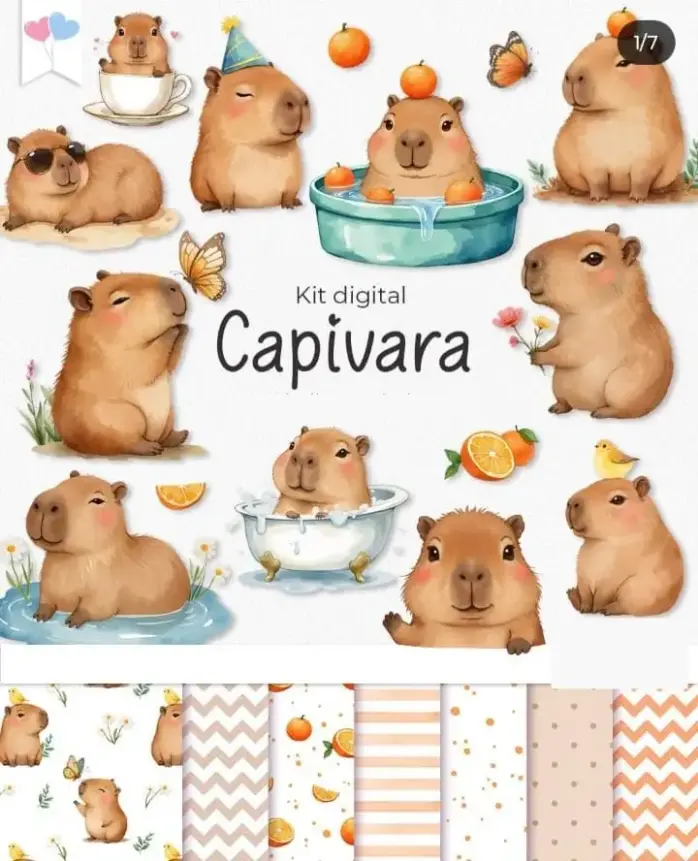Colecao Capivara Png Alta Resolucao Para Projetos Criativos