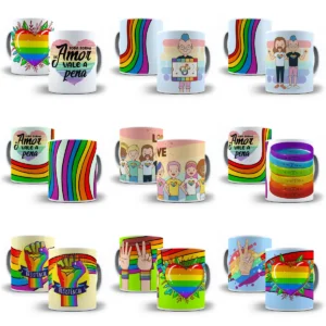 Coleção de Artes para Caneca - Amor em Todos os Formatos