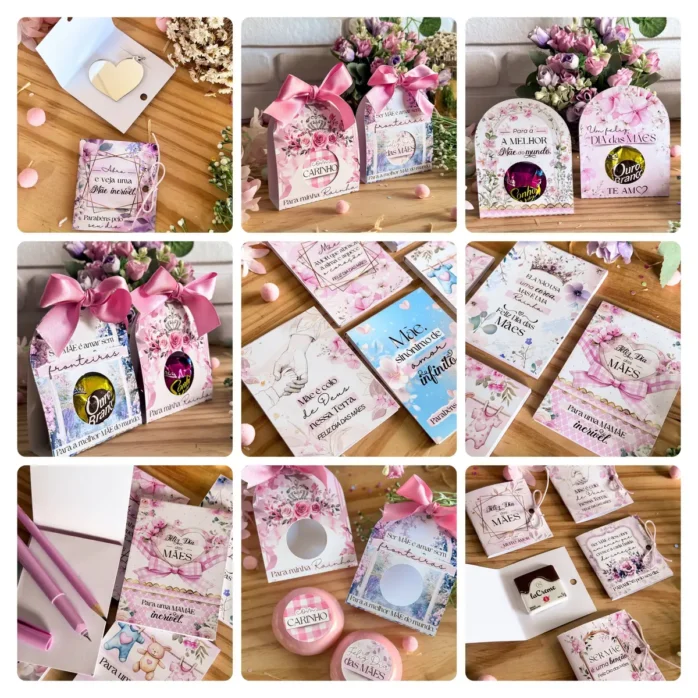 Coleção Digital de Presentes para o Dia das Mães em PNG