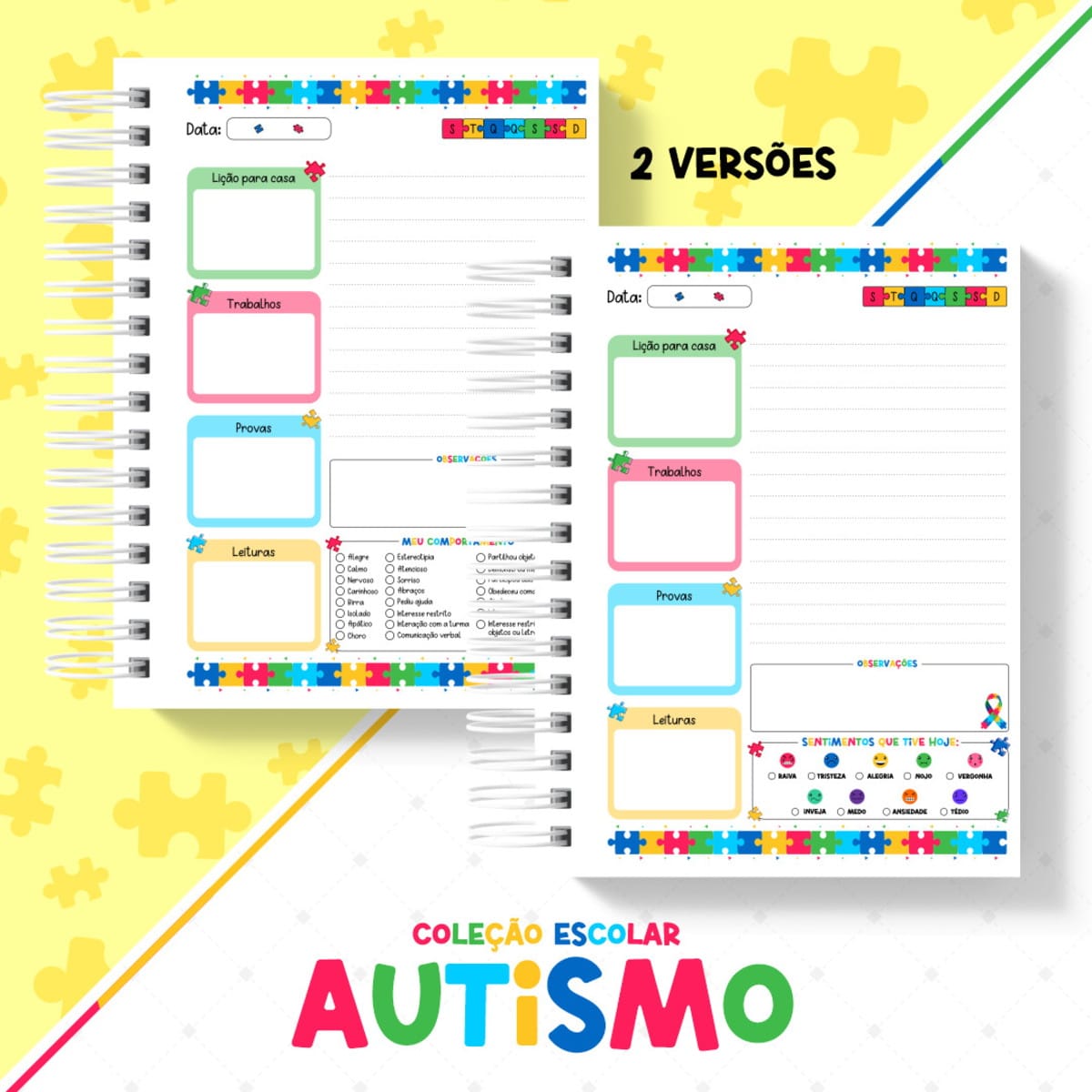 Coleção Escolar Autismo Arquivos para Encadernação 2 Coleção Escolar Autismo Arquivos para Encadernação - Imagem 2
