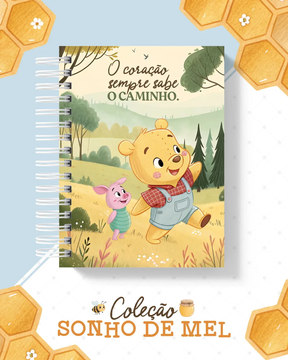 Coleção Escolar Pooh Arquivos para Encadernação Criativa 2 Coleção Escolar Pooh Arquivos para Encadernação Criativa - Imagem 2