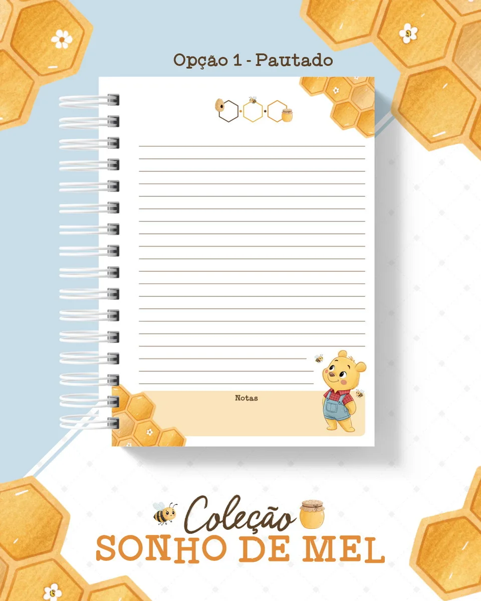 Coleção Escolar Pooh Arquivos para Encadernação Criativa 3 Coleção Escolar Pooh Arquivos para Encadernação Criativa - Imagem 3