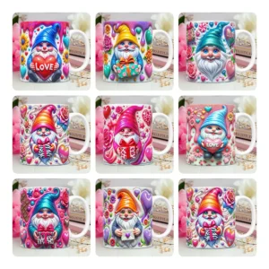Coleção Exclusiva de Artes para Caneca - Gnomos do Amor
