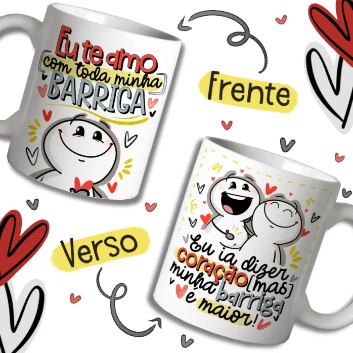 Coleção Exclusiva de Designs para Canecas de Namorados