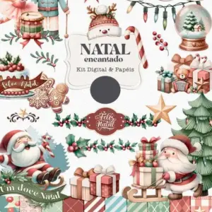 Colecao Natalina Encantada Papai Noel Em Arte Digital 2