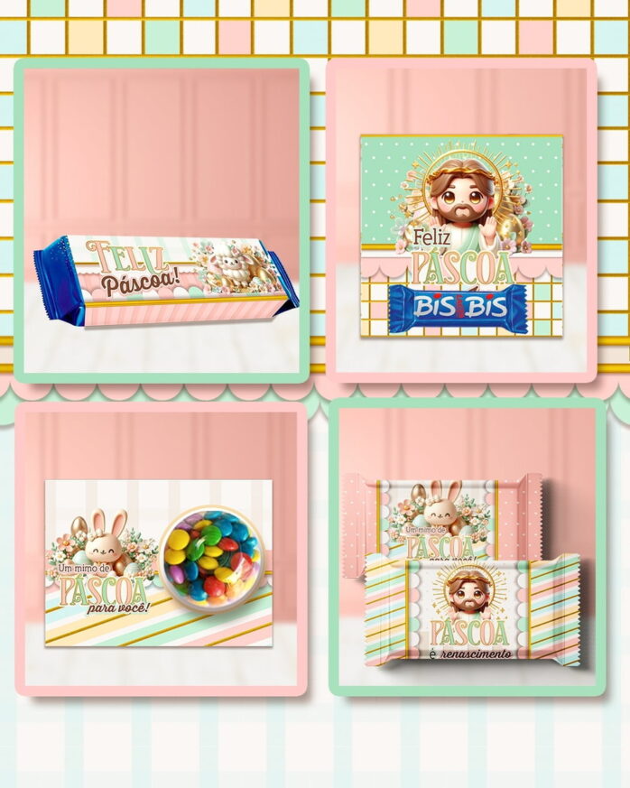 Coleção Páscoa Cristã e Coelhinhos- Arquivo Digital