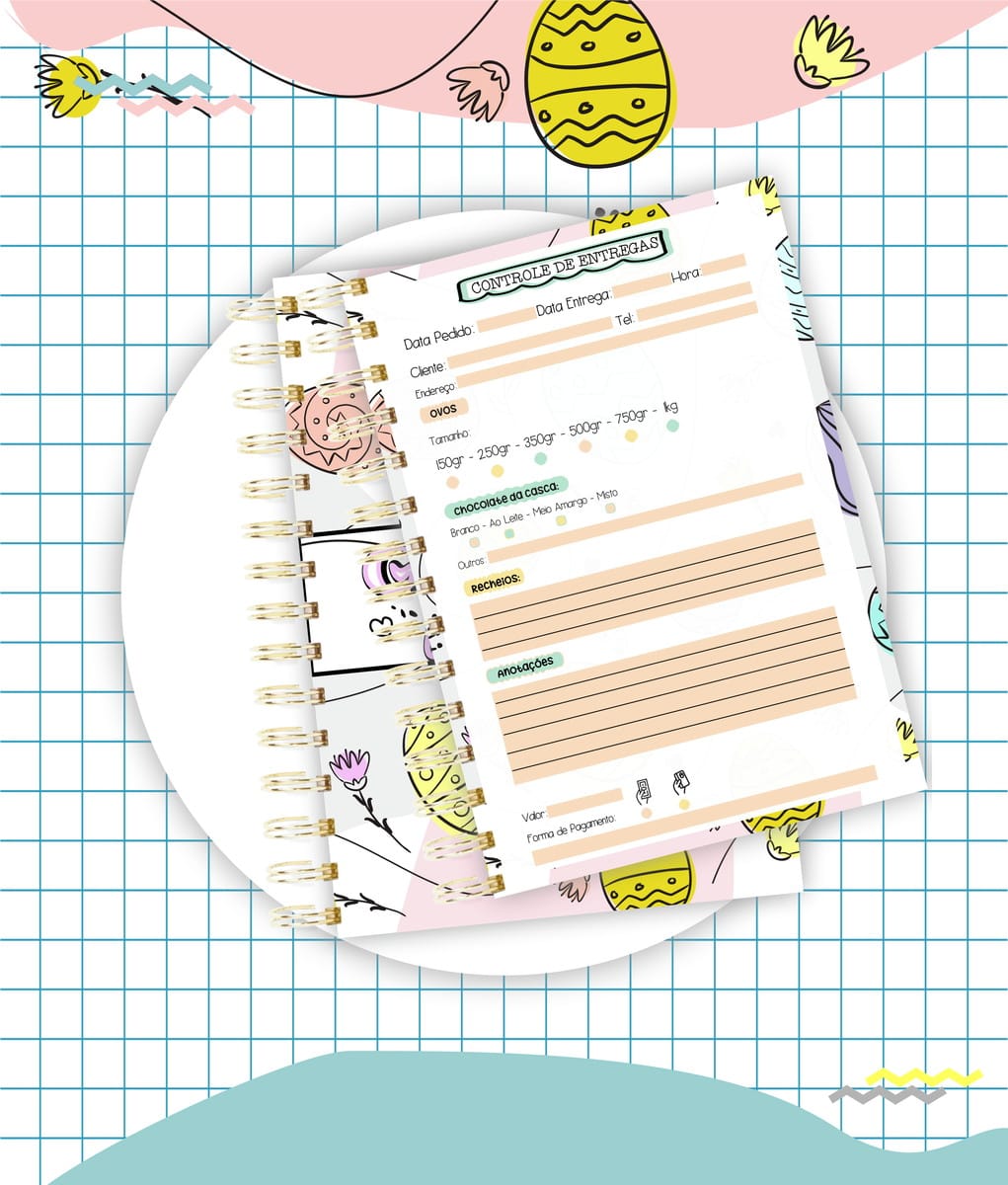 Coleção Páscoa Aquarela Digital com Capas e Miolo para Kits 4 Coleção Páscoa Aquarela Digital com Capas e Miolo para Kits - Imagem 4