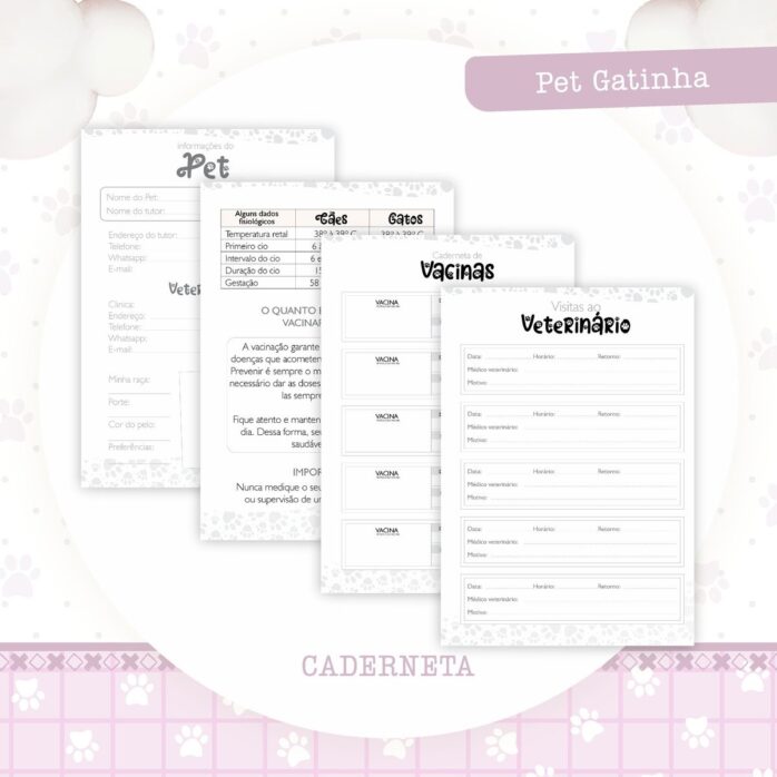 Coleção Pet Gatinha Rosa