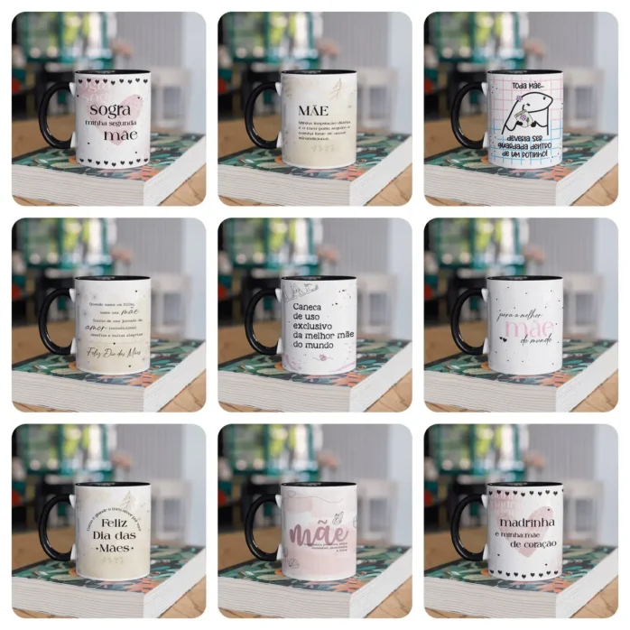 Coleção Premium de Artes para Caneca - Mães