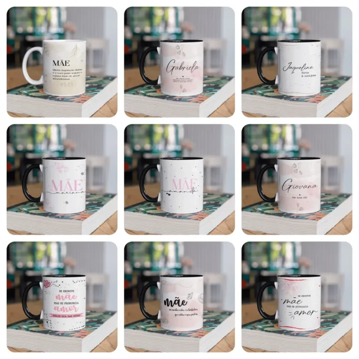 Coleção Premium de Artes para Caneca - Mães