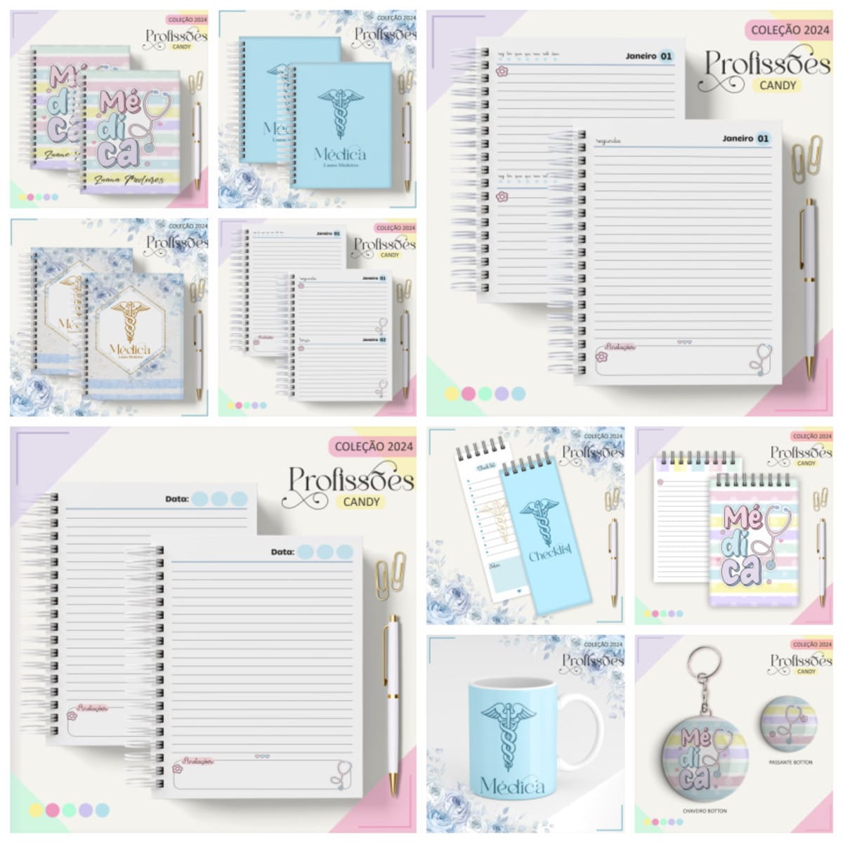Coleção Profissão Médica Digital com Papelaria Infantil 2 Coleção Profissão Médica Digital com Papelaria Infantil - Imagem 2