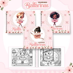 Livro de Colorir Bailarinas Arquivo Digital para Imprimir 12 colorindo book bailarinas arquivo digital