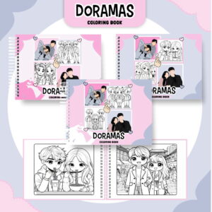 Livro de Colorir Doramas Digital com 51 Paginas 5 colorindo book doramas arquivo digital