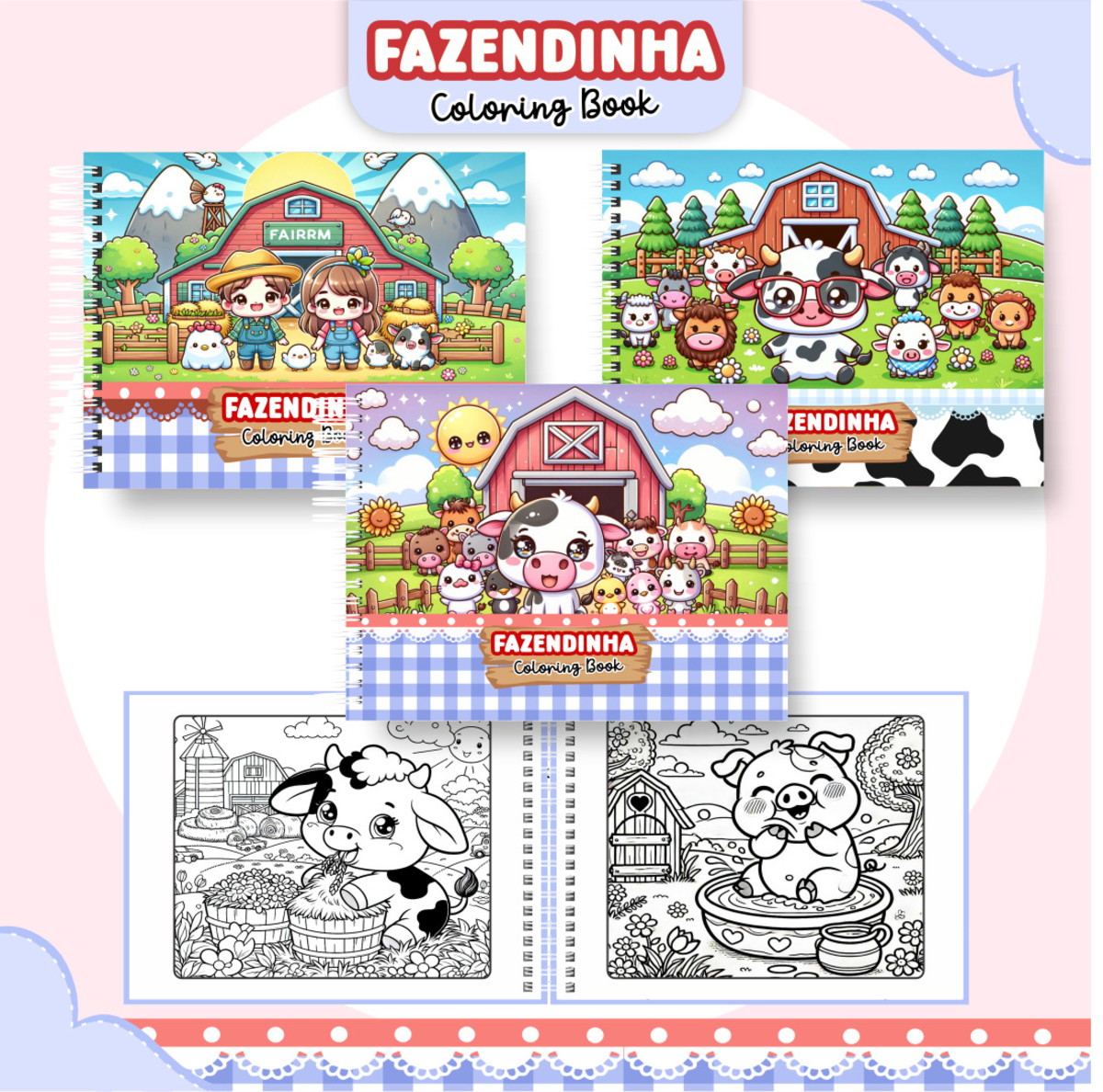 Colorindo Book Fazendinha Arquivo Digital para Imprimir 1 Colorindo Book Fazendinha Arquivo Digital para Imprimir