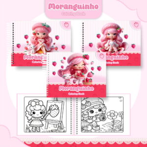 Livro de Colorir Moranguinho Kit Digital para Imprimir 20 colorindo book moranguinho arquivo digital