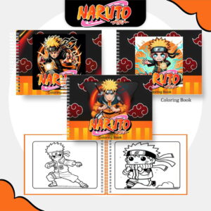 Livro de Colorir Naruto Digital com 51 Paginas em PDF e PNG 13 colorindo book naruto arquivo digital