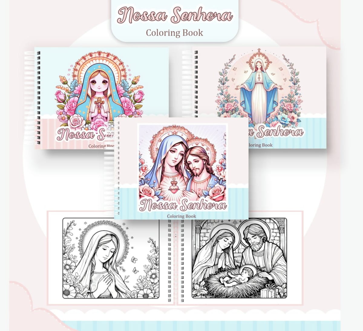 Colorindo Book Nossa Senhora PDF para Imprimir e Colorir 1 Colorindo Book Nossa Senhora PDF para Imprimir e Colorir