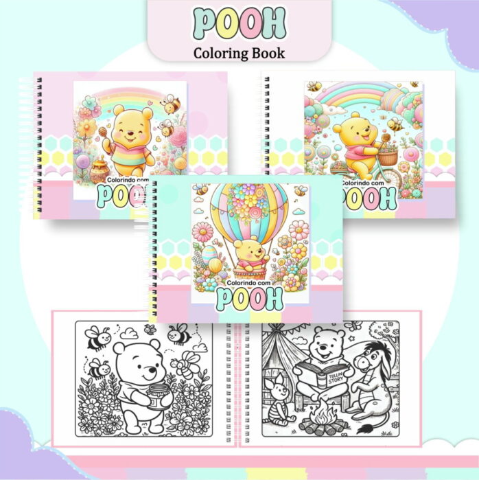 Coloring Book Ursinho Pooh Menina