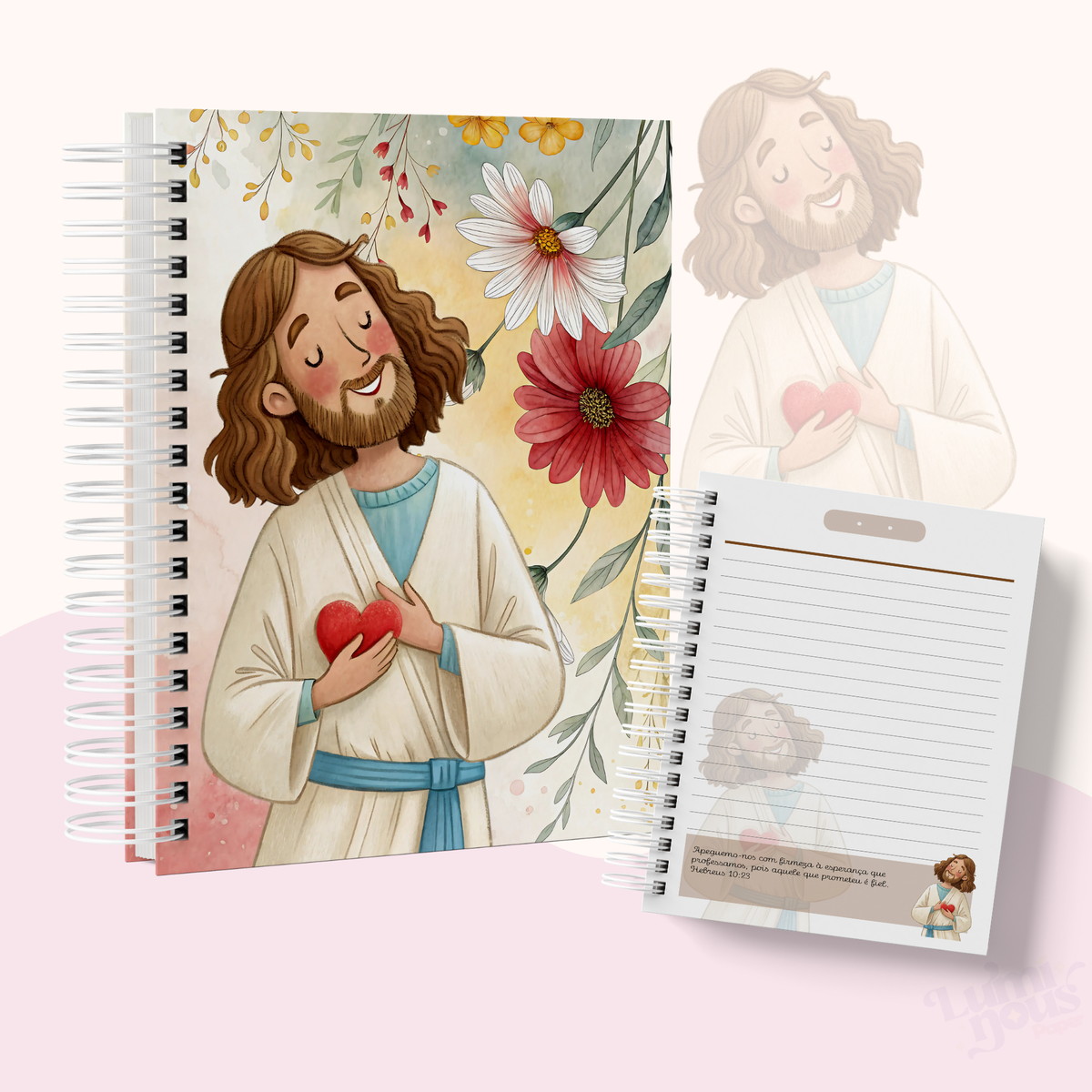 Combo 10 Cadernos Jesus A5 Digital para Imprimir 2 Combo 10 Cadernos Jesus A5 Digital para Imprimir - Imagem 2