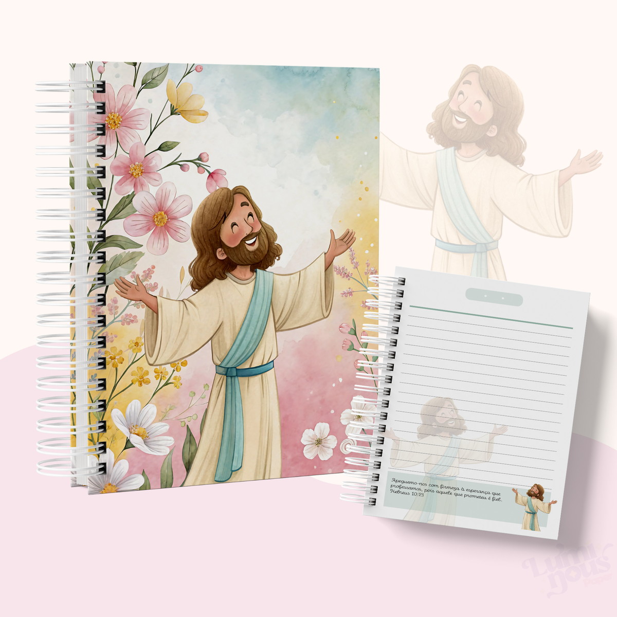 Combo 10 Cadernos Jesus A5 Digital para Imprimir 5 Combo 10 Cadernos Jesus A5 Digital para Imprimir - Imagem 5