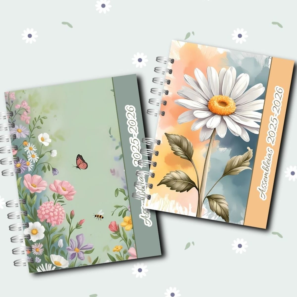 Combo 10 Capas Assembleia Florais Digitais em Aquarela 4 Combo 10 Capas Assembleia Florais Digitais em Aquarela - Imagem 4