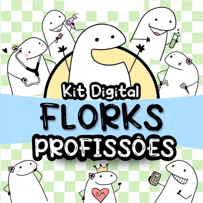 Combo +200 Arquivos Flork Profissões Meme Sublimação Png