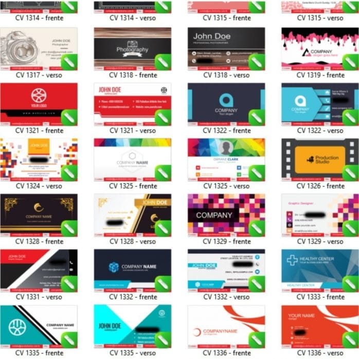 Combo +3k Cartão De Visita Vetorizados Em Corel Cdr Editável