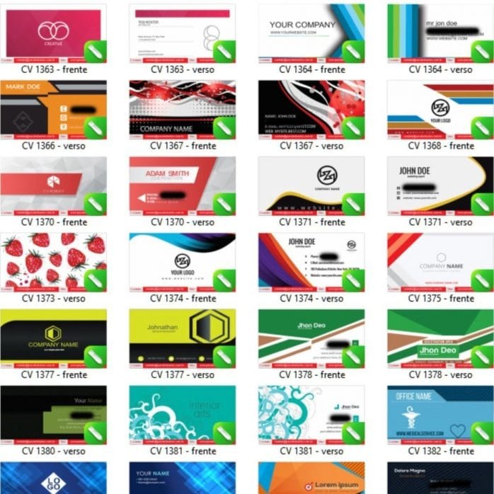 Combo +3k Cartão De Visita Vetorizados Em Corel Cdr Editável
