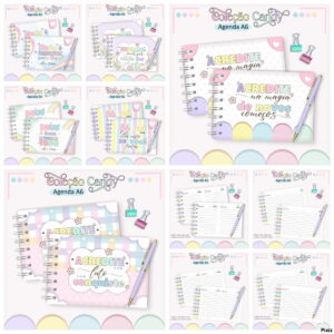 Agenda A6 Horizontal Digital com Tema Candy para Sublimação 11 combo agenda a6 horizontal arquivo digital 4