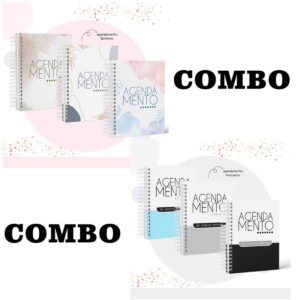 Combo Agendas Agendamentos Fem e Masc