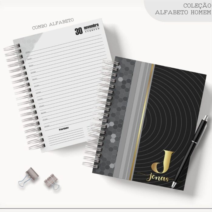 Combo Agendas Alfabeto Masculinas