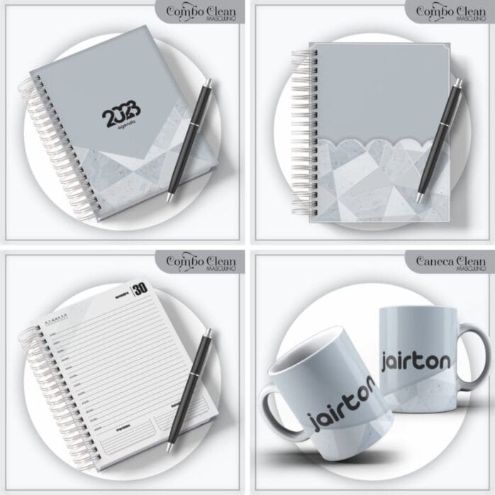 Combo Agendas Clean Masculina 2023