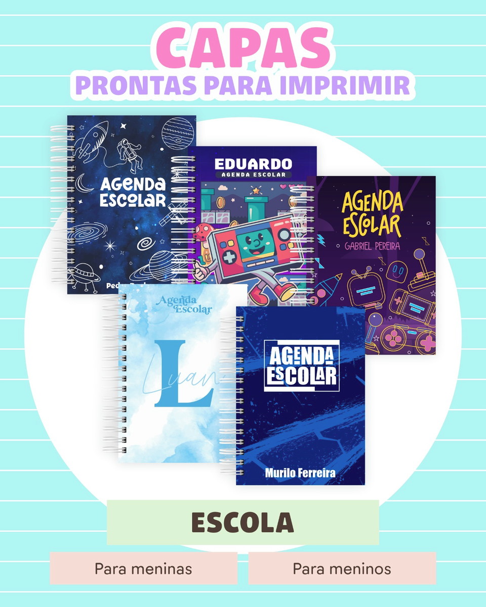 Combo Agenda Escolar 2026 Editável em PDF para Personalizar 2 Combo Agenda Escolar 2026 Editável em PDF para Personalizar - Imagem 2