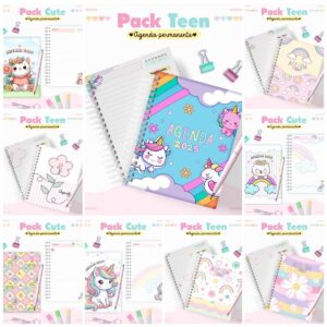 Combo Agendas Infantil Permanente Meninas
