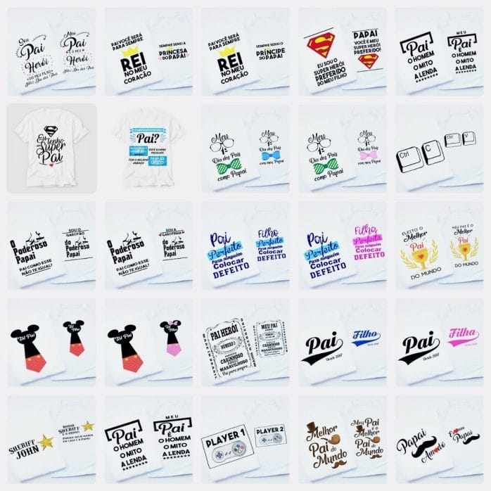 Combo Arquivos Dia Dos Pais Artes Caneca Almofaca Camiseta