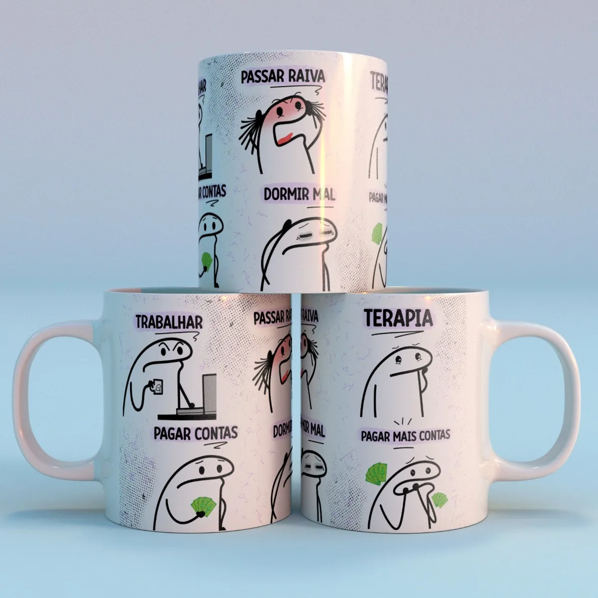 Combo Artes Caneca Flork Feed da Semana Sublimação Png