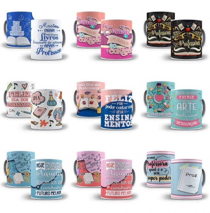 Combo Artes Estampas Caneca Dia Dos Professores Corel Draw