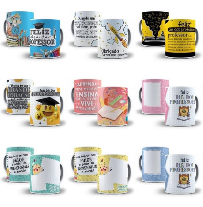 Combo Artes Estampas Caneca Dia Dos Professores Corel Draw