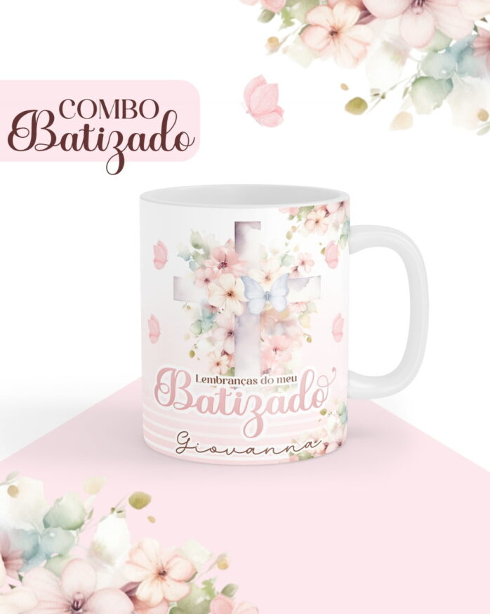 Combo Batizado Rosa - Encadernação