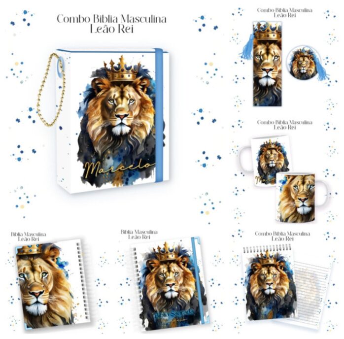 Combo Bíblia Masculina Leão