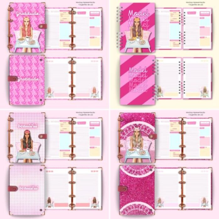 Combo Capas e Miolo Girls Canva -arquivo Digital