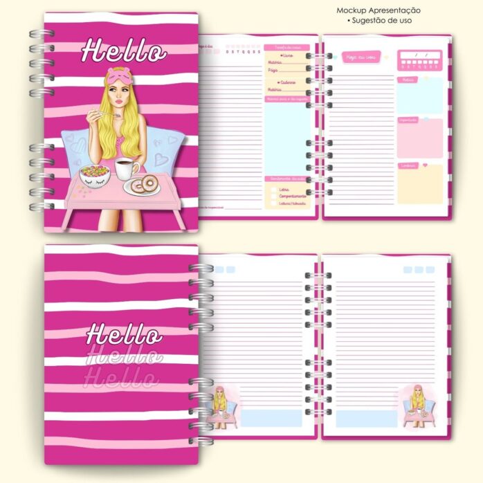 Combo Capas e Miolo Girls Canva -arquivo Digital
