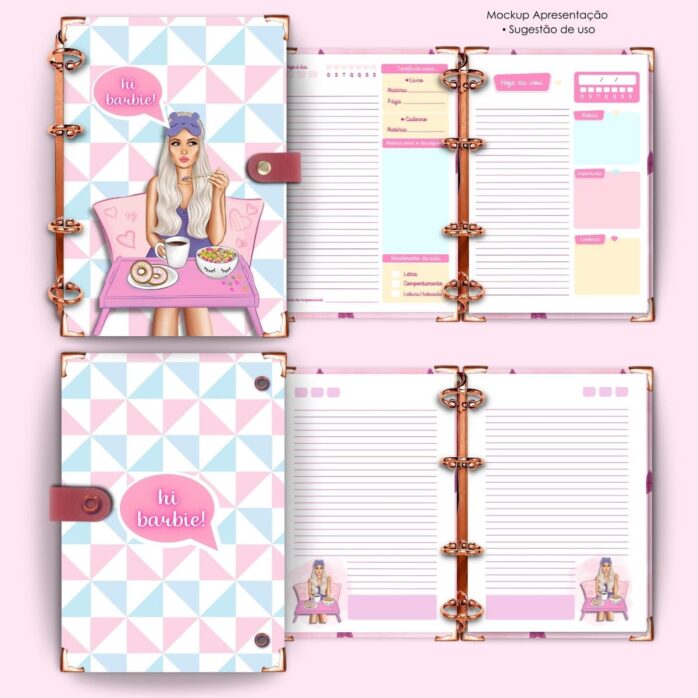 Combo Capas e Miolo Girls Canva -arquivo Digital