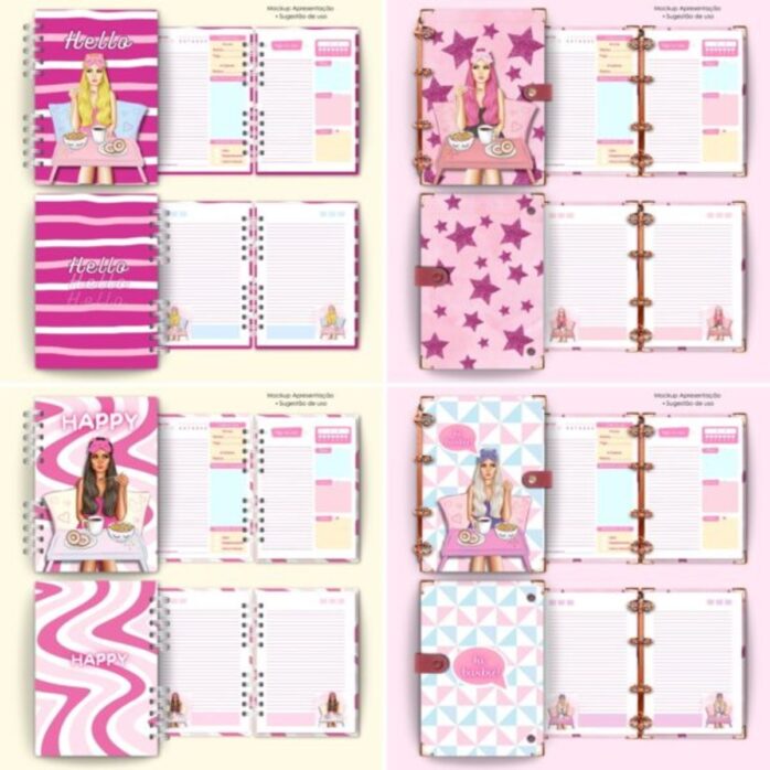 Combo Capas e Miolo Girls Canva -arquivo Digital