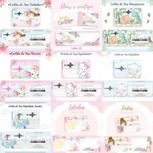 Combo Cartão Do Sus Personalizado 119 Estampas Em Png