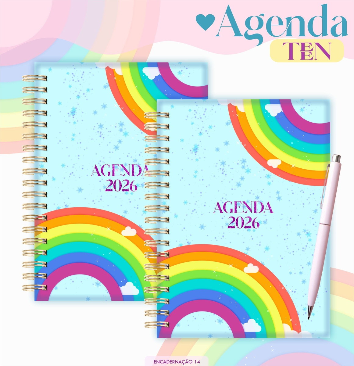 Kit Agenda Teen 2026 Digital para Imprimir e Encadernar 2 Kit Agenda Teen 2026 Digital para Imprimir e Encadernar - Imagem 2