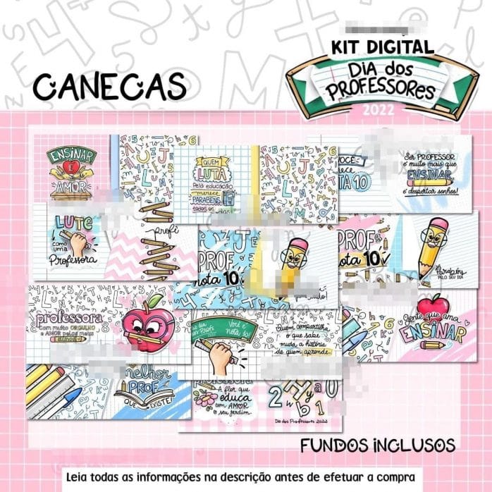 Combo Dia Dos Professores Arquivos Digitais Ilustrações